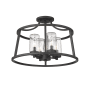 Millennium Lighting Errol 4 Light 18" Wide Semi-Flush Ceiling Fixture Matte Black