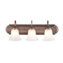Millennium Lighting 3 Light 24" Wide Vanity Light with Frosted Glass Shades Bronze