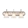 Millennium Lighting 3 Light 24" Wide Vanity Light with Frosted Glass Shades Satin Nickel