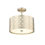 Millennium Lighting Gracelan 13" Wide Semi-Flush Drum Ceiling Fixture Modern Gold