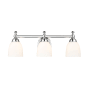 Millennium Lighting 3 Light 22" Wide Vanity Light with Frosted Glass Shades Chrome