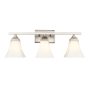Millennium Lighting 3 Light 24" Wide Vanity Light with Frosted Glass Shades Brushed Nickel