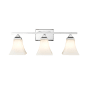 Millennium Lighting 3 Light 24" Wide Vanity Light with Frosted Glass Shades Chrome
