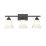 Millennium Lighting 3 Light 24" Wide Vanity Light with Frosted Glass Shades Matte Black