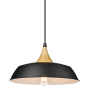 Millennium Lighting Arlo 14" Wide Wood Pendant Matte Black