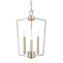 Millennium Lighting Lizabeth 3 Light 16" Wide Taper Candle Pendant Matte White / Modern Gold