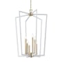 Millennium Lighting Lizabeth 6 Light 25" Wide Taper Candle Pendant Matte White / Modern Gold