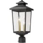 Millennium Lighting Eldrick 2 Light 19" Tall Post Light Powder Coat Black