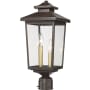 Millennium Lighting Eldrick 2 Light 19" Tall Post Light Powder Coat Bronze