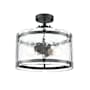 Millennium Lighting Bennetti 2 Light 15" Wide Semi-flush Drum Ceiling Fixture Matte Black