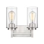 Millennium Lighting Janna 2 Light 12" Wide Bathroom Vanity Light Brushed Nickel