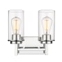 Millennium Lighting Janna 2 Light 12" Wide Bathroom Vanity Light Chrome