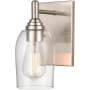 Millennium Lighting Arlett 10" Tall Wall Sconce with Clear Glass Shade Brushed Nickel