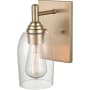 Millennium Lighting Arlett 10" Tall Wall Sconce with Clear Glass Shade Modern Gold