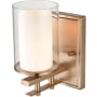 Millennium Lighting Huderson 9" Tall Wall Sconce with Clear Glass Shade Modern Gold