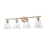 Millennium Lighting Aliza 4 Light 35" Wide Vanity Light Modern Gold