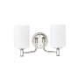 Millennium Lighting Ailey 2 Light 15" Wide Vanity Light with Frosted Glass Shades Polished Nickel