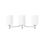 Millennium Lighting Ailey 3 Light 22" Wide Vanity Light with Frosted Glass Shades Polished Nickel