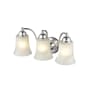 Millennium Lighting 3 Light 18" Wide Vanity Light with Frosted Glass Shades Chrome