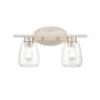 Millennium Lighting 2 Light 16" Wide Vanity Light with Clear Glass Shades Satin Nickel