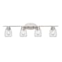 Millennium Lighting 4 Light 34" Wide Vanity Light with Clear Glass Shades Brushed Nickel
