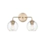 Millennium Lighting 2 Light 16" Wide Bathroom Vanity Light Modern Gold