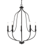 Millennium Lighting Senoia 5 Light 25" Wide Pillar Candle Style Chandelier Matte Black