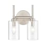 Millennium Lighting Chastine 2 Light 11" Wide Vanity Light Brushed Nickel
