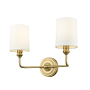 Millennium Lighting Leena 2 Light 16" Wide Vanity Light Vintage Brass