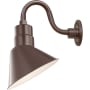 Millennium Lighting RLM 1 Light Outdoor Wall Sconce with 10" Wide Shade and 10" Gooseneck Stem Architectural Bronze