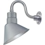 Millennium Lighting RLM 1 Light Outdoor Wall Sconce with 10" Wide Shade and 10" Gooseneck Stem Galvanized