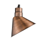 Millennium Lighting RLM 1 Light 12" Wide Outdoor Angle Cone Shade Natural Copper