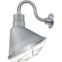 Millennium Lighting RLM 1 Light Outdoor Wall Sconce with 12" Wide Shade and 10" Gooseneck Stem Galvanized