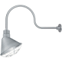 Millennium Lighting RLM 1 Light Outdoor Wall Sconce with 12" Angle Shade and 30" Gooseneck Stem Galvanized