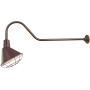 Millennium Lighting RLM 1 Light Outdoor Wall Sconce with 12" Angle Shade and 41" Gooseneck Stem Architectural Bronze