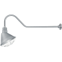 Millennium Lighting RLM 1 Light Outdoor Wall Sconce with 12" Angle Shade and 41" Gooseneck Stem Galvanized