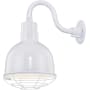 Millennium Lighting RLM 1 Light Outdoor Wall Sconce with 10" Wide Bowl Shade and 10" Gooseneck Stem White