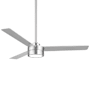 MinkaAire Roto 52" 3 Blade Hanging Indoor LED Ceiling Fan with Remote Control Brushed Aluminum