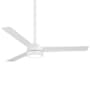 MinkaAire Roto 52" 3 Blade Hanging Indoor LED Ceiling Fan with Remote Control Flat White