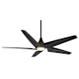 MinkaAire Switch 60" 5 Blade Convertible LED Ceiling Fan with Remote Included Coal