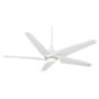 MinkaAire Switch 60" 5 Blade Convertible LED Ceiling Fan with Remote Included Flat White