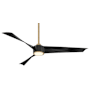 MinkaAire Pike 56" 3 Blade LED Ceiling Fan with Remote Included Legacy Brass / Coal