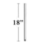 MinkaAire 18" Ceiling Fan Downrod for DR5 Series and 10 Ft Ceilings Driftwood