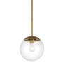 Minka Lavery Auresa 8" Wide Mini-Pendant / Semi-Flush Convertible Vantage Globe Ceiling Fixture Soft Brass