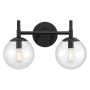 Minka Lavery Auresa 2 Light 16" Wide Vantage Bathroom Vanity Light Coal