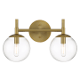 Minka Lavery Auresa 2 Light 16" Wide Vantage Bathroom Vanity Light Soft Brass