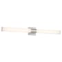 Minka Lavery Vantage 38" Wide Adjustable CCT LED Bath Bar with White Cylindrical Shade Brushed Nickel