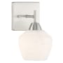 Minka Lavery Camrin 1 Light 9" Tall Vantage Bathroom Sconce Brushed Nickel