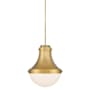 Minka Lavery Purelight 17" Wide Pendant with Etched Opal Glass Shade Legacy Brass