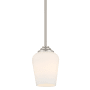 Minka Lavery Shyloh 1 Light 5" Wide Vantage Convertible Mini Pendant / Semi-flush Ceiling Fixture Brushed Nickel